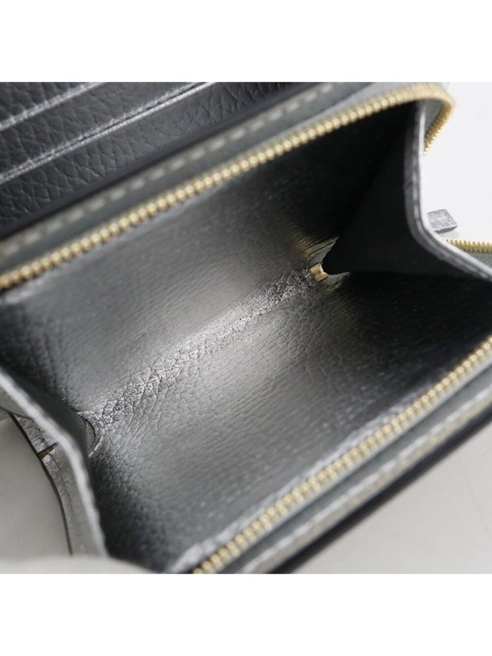 Gucci Compact Wallet Double Bifold GG Supreme Silver Beige - Picture 5 of 8